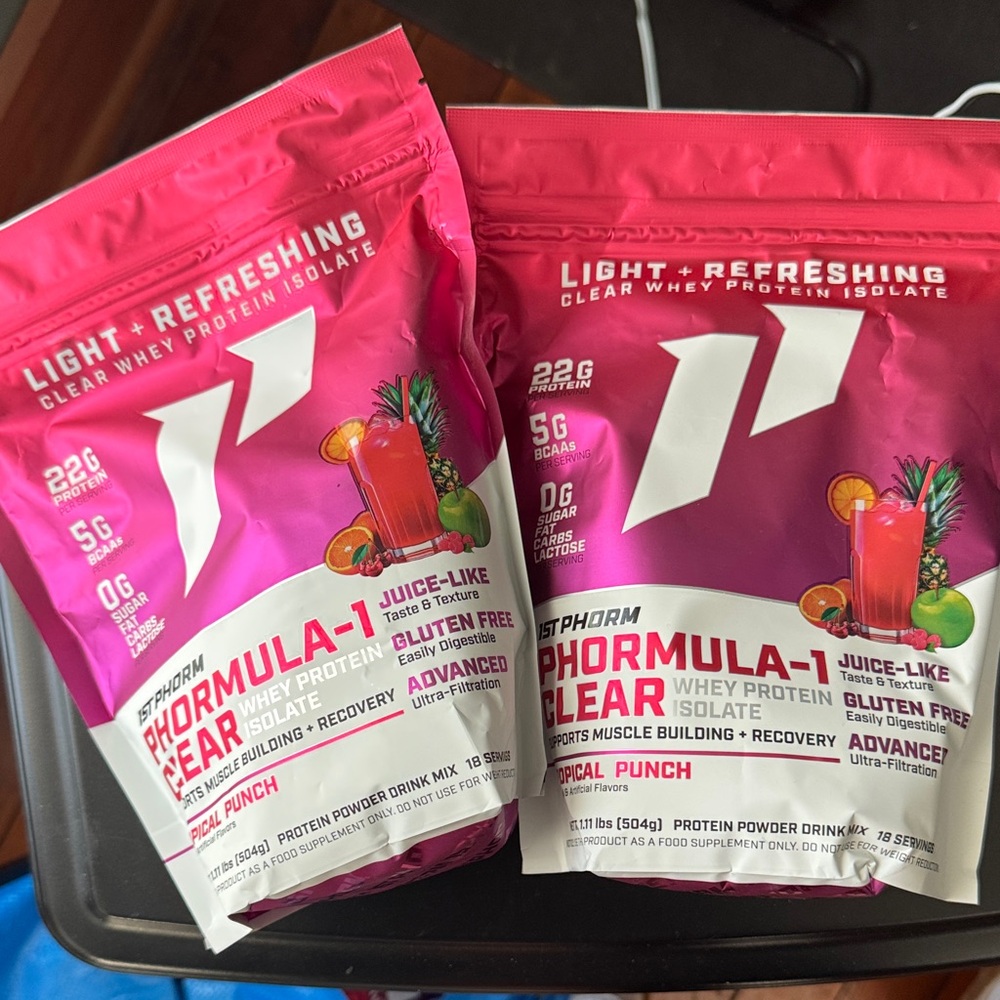 1st Phorm Phormula-1 Clear Whey Protein Isolate - Tropical Punch - 2 bags